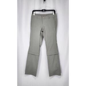 REI Pants Womens 4 Gray Hiking Nylon Convertable Zip Pockets Drawstring Outdoor